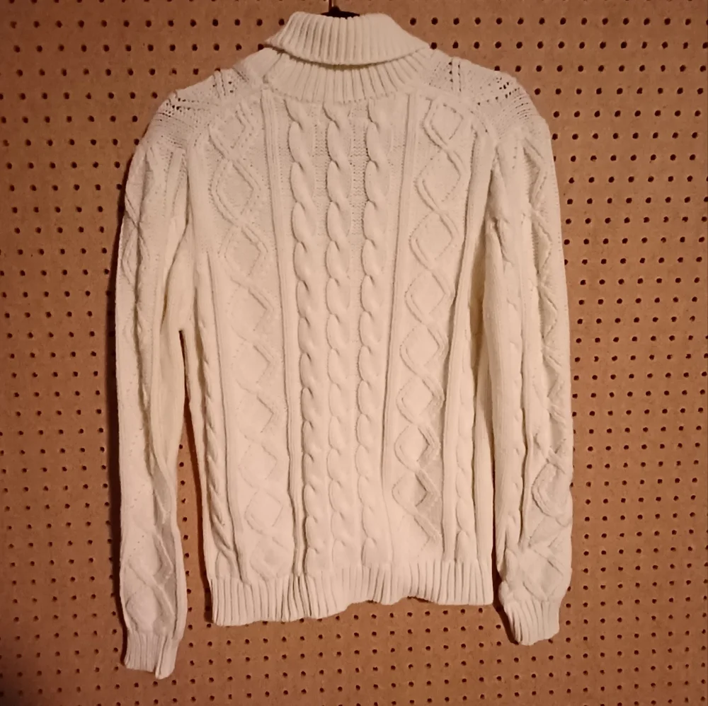 Vintage white cardigan sweater men's medium - Picture 2 of 6